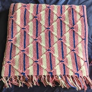 Vintage handmade crochet blanket